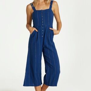 Billabong Paint the Town Pinstripe Jumpsuit